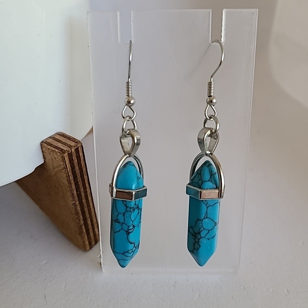 Unknown Brand Turquoise Dangle Earrings‎ Boho Style Fashion Jewelry Gift for Her